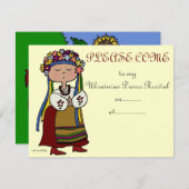 ウクライナのダンスの演奏会 招待状 (正面/裏面)