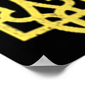 ウクライナのトライデントシンボル – ウクライナのサポート愛国者 ポスター (角)