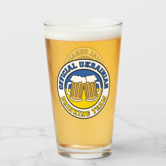ウクライナのドリンクチーム国旗 タンブラーグラス (ドリンク正面)