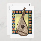 ウクライナのバンドゥーラ ポストカード (正面/裏面)