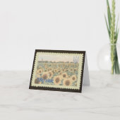 ウクライナのヒマワリのフィールド切手グリーティングカード カード (正面)