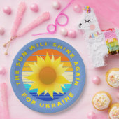 ウクライナのヒマワリは太陽が再び輝く ペーパープレート (パーティー)