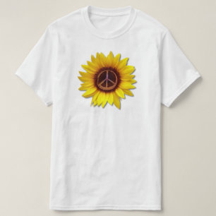 ウクライナのヒマワリ平和シンボルのサインアンチ – 戦争の愛 Tシャツ