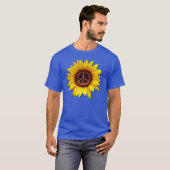 ウクライナのヒマワリ平和シンボルのサインアンチ – 戦争の愛 Tシャツ (正面フル)