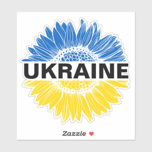 ウクライナのヒマワリ支援の連帯ウクライナ シール (シート)