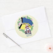 ウクライナのフォーク人形、人形の飾り。モタカ。 ラウンドシール (封筒)