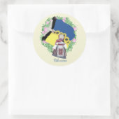 ウクライナのフォーク人形、人形の飾り。モタカ。 ラウンドシール (バッグ)