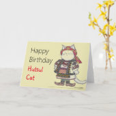 ウクライナのフツール猫 カード (黄色い花)