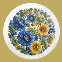 ウクライナのペトリキウカ花の民族芸術セラミックノブ
