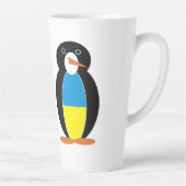 ウクライナのペンギンさんカスタマイズ可能 カフェラテマグ (右)