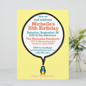 ウクライナのペンギンさんカスタマイズ可能 招待状 (スタンド正面)