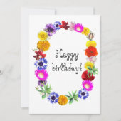 ウクライナのリースで夏の明るい花のスタイル シーズンカード (正面)