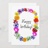 ウクライナのリースで夏の明るい花のスタイル シーズンカード (正面/裏面)