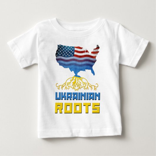 ウクライナのルーツ ベビーTシャツ (正面)