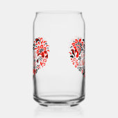 ウクライナのレタリングとハート ガラス缶 (右)