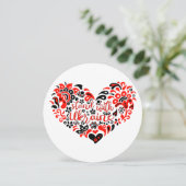 ウクライナのレタリングとハート サンキューカード (スタンド正面)