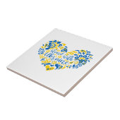 ウクライナのレタリングとハート タイル (側面)