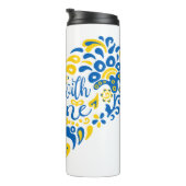 ウクライナのレタリングとハート タンブラー (回転右)