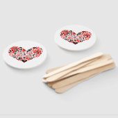 ウクライナのレタリングとハート ハンドファン (組立なし)