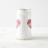 ウクライナのレタリングとハート ビールジョッキ (中央)