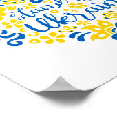 ウクライナのレタリングとハート ポスター (角)