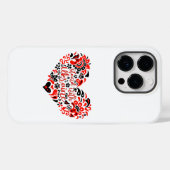 ウクライナのレタリングとハート Case-Mate iPhoneケース (裏面 (横))
