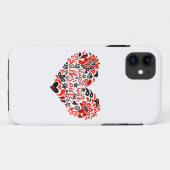 ウクライナのレタリングとハート Case-Mate iPhoneケース (裏面(横))