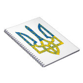 ウクライナの三叉歯のテクスチャ付きのウクライナの色の旗 ノートブック (右側)