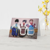 ウクライナの人形 カード (黄色い花)