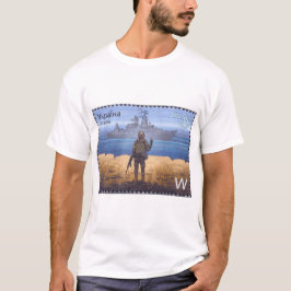 ウクライナの切手 ヘビ島 モスクワ Tシャツ