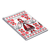 ウクライナの刺伝統的繍をしている女の子 ノートブック (右側)