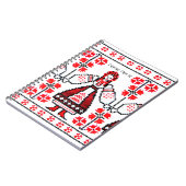 ウクライナの刺伝統的繍をしている女の子 ノートブック (左側)