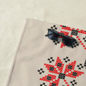 ウクライナの刺繍フラワーフォークアート ビーチタオル (インサイチュ)