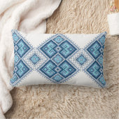 ウクライナの刺繍ブルービシバンカ ランバークッション (ブランケット)