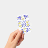 ウクライナの刺繍（ウクライナの国旗の色） バッジ (手持ち)