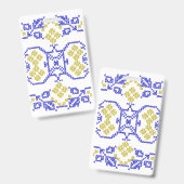 ウクライナの刺繍（ウクライナの国旗の色） バッジ (正面＆裏面)