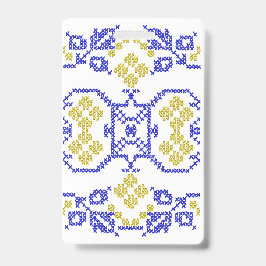 ウクライナの刺繍(ウクライナの国旗の色) バッジ