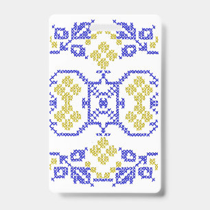 ウクライナの刺繍(ウクライナの国旗の色) バッジ