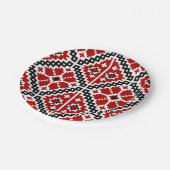 ウクライナの刺繍 ペーパープレート (アングル)