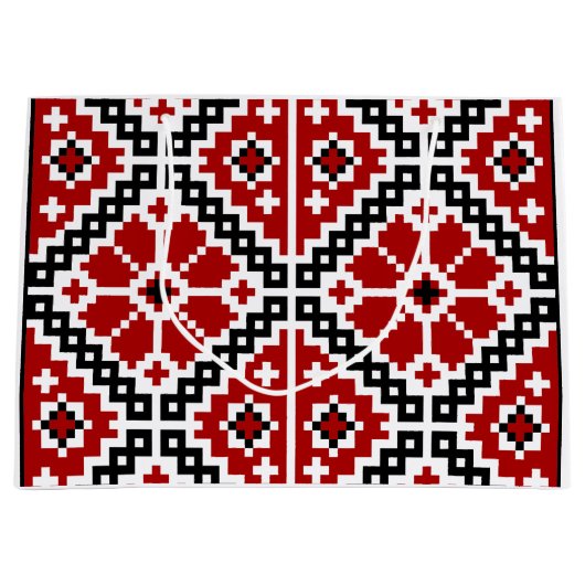 ウクライナの刺繍 ラージペーパーバッグ (正面)