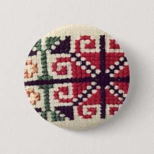 ウクライナの刺繍 缶バッジ