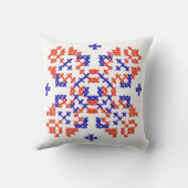 ウクライナの動機。フォーク刺しゅうイエローブルーThro クッション (裏面)