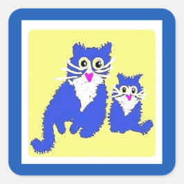 ウクライナの動物救助広場ステッカー スクエアシール