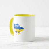ウクライナの勝利のためのサポートCoffee Mug マグカップ (正面左)