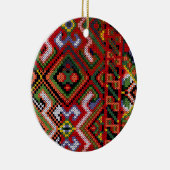 ウクライナの十字のステッチの刺繍のオーナメント セラミックオーナメント (右)