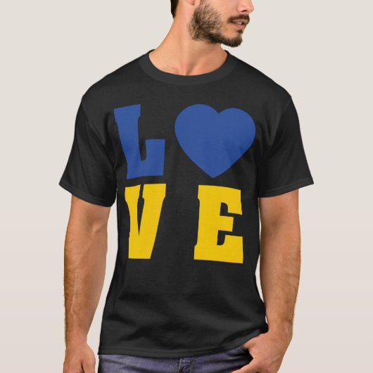 ウクライナの友達への愛 Tシャツ (正面)