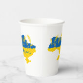 ウクライナの国旗と小麦の穂 紙コップ (右)