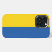 ウクライナの国旗ボタン iPhoneケース (裏面横)
