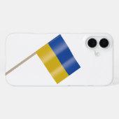 ウクライナの国旗 iPhoneケース (裏面横)