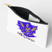 ウクライナの国産シンボルのトリズブで、小麦の耳で作られる アクセサリーポーチ (見開き)